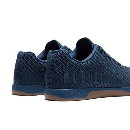 Navy Gum Outwork Shoes Back Side Angle.