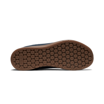 Navy Gum Outwork Shoes Bottom Angle.