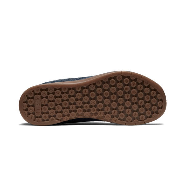 Navy Gum Outwork Shoes Bottom Angle.