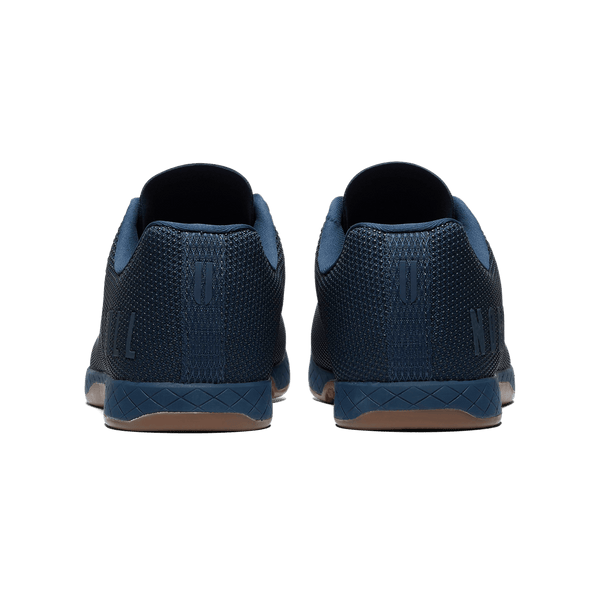 Navy Gum Outwork Shoes Back Angle.