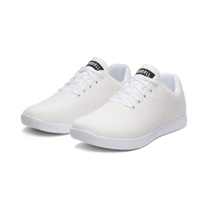 White Outwork Shoes Front Side Angle.