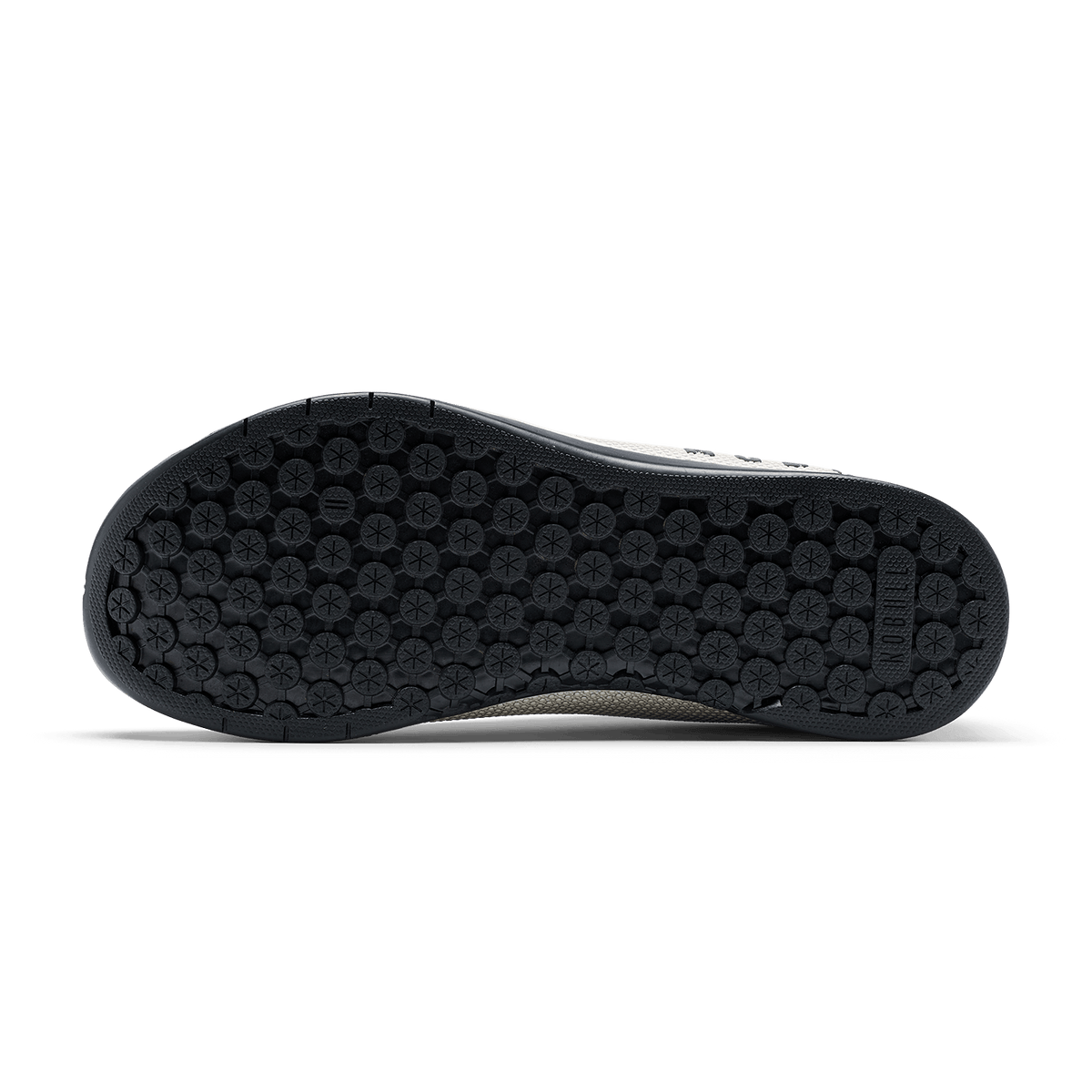 Light Grey Jet Black Outwork Shoe Bottom Angle.