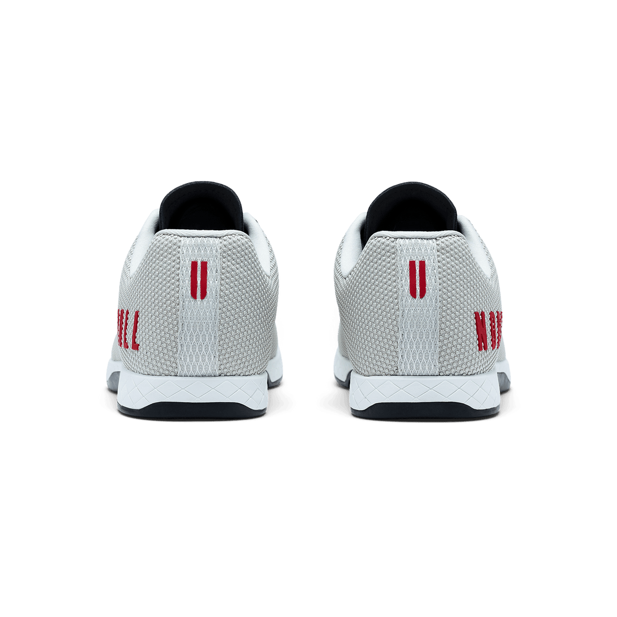 Light Gray Classic White Jet Black Outwork Shoe Back Side Angle.