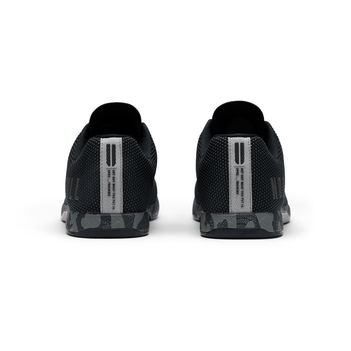 Black Jungle Camo Outwork Shoe Back Angle.