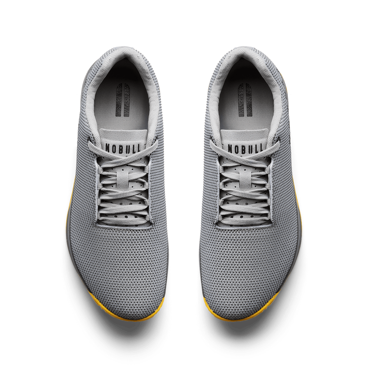 Pewter Marigold NOBULL Outwork Edge Shoe Overhead Angle. 