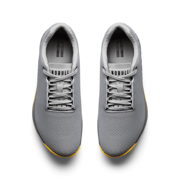 Pewter Marigold NOBULL Outwork Edge Shoe Overhead Angle. 