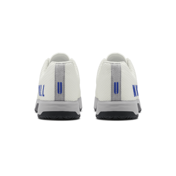 Classic White Light Gray Outwork Edge Shoe Back Angle.