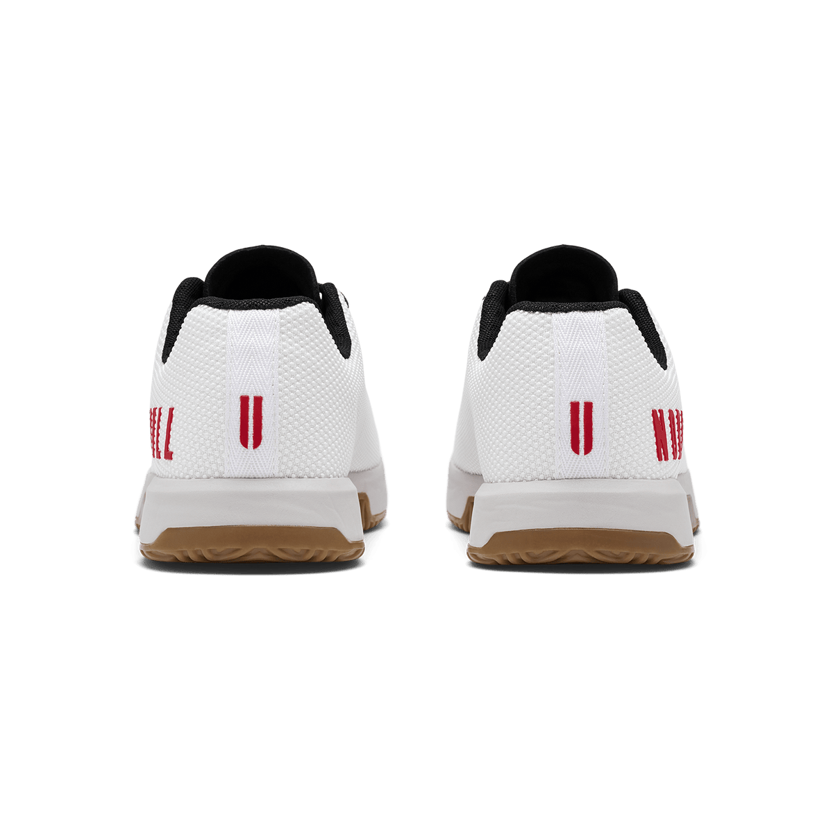 Classic White Light Gray Gum Outwork Edge Shoe Back Angle.