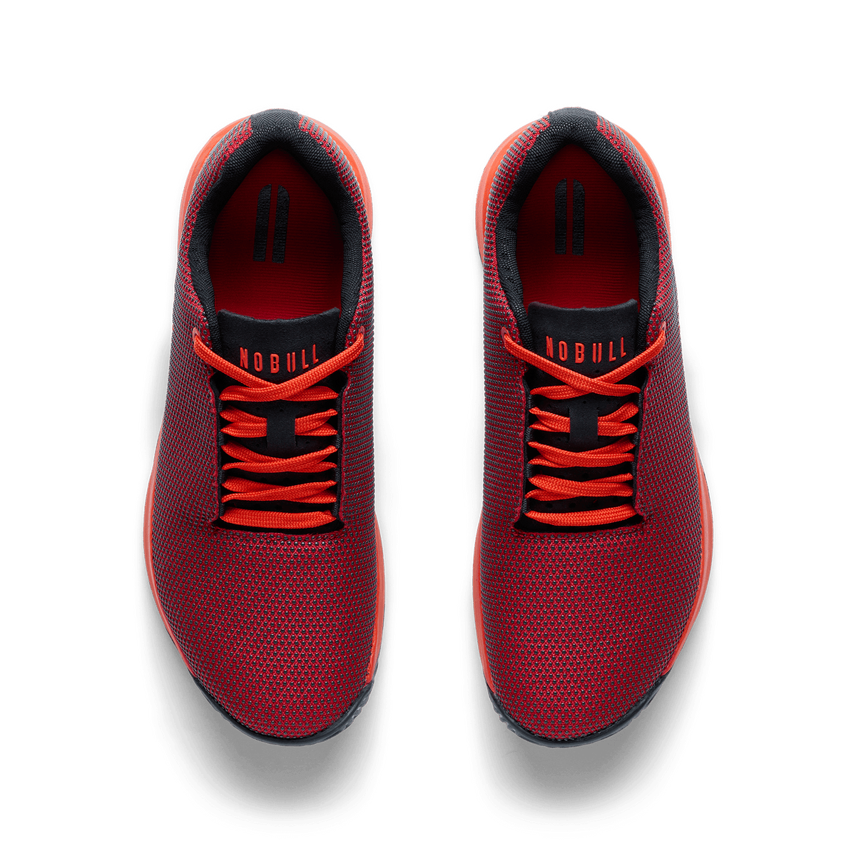 Equestrian Red Outwork Edge Shoe Overhead Angle.