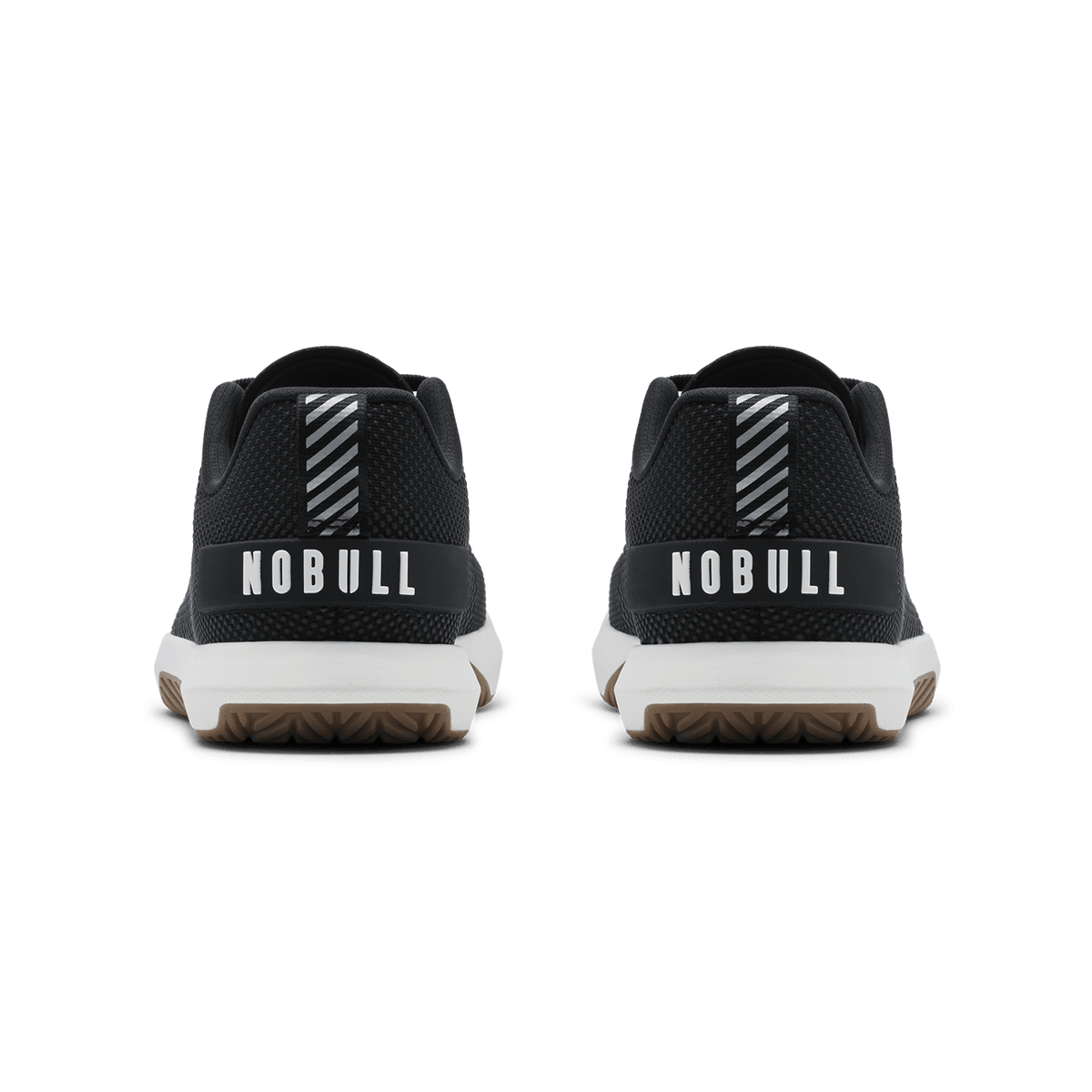 Jet Black Classic White Gum Outwork Flex Shoe Back Angle.