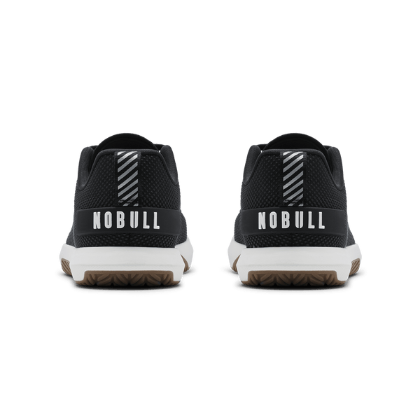 Jet Black Classic White Gum Outwork Flex Shoe Back Angle.
