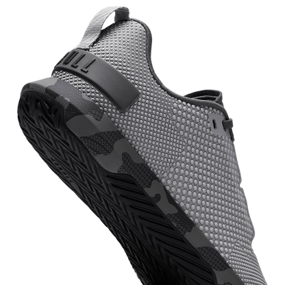 Gray Jungle Camo Outwork Flex Shoe Detail Angle.