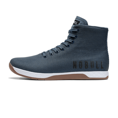 Denim Outwork High-Top Shoes Side Angle.