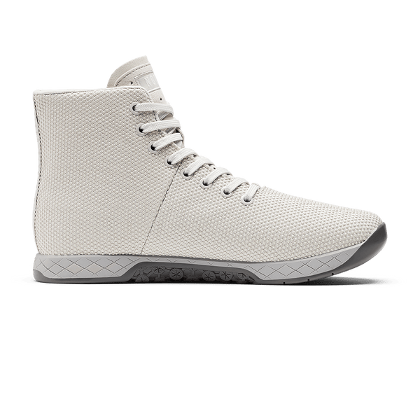 Light Grey Outwork High-Top Shoe Medial Angle.