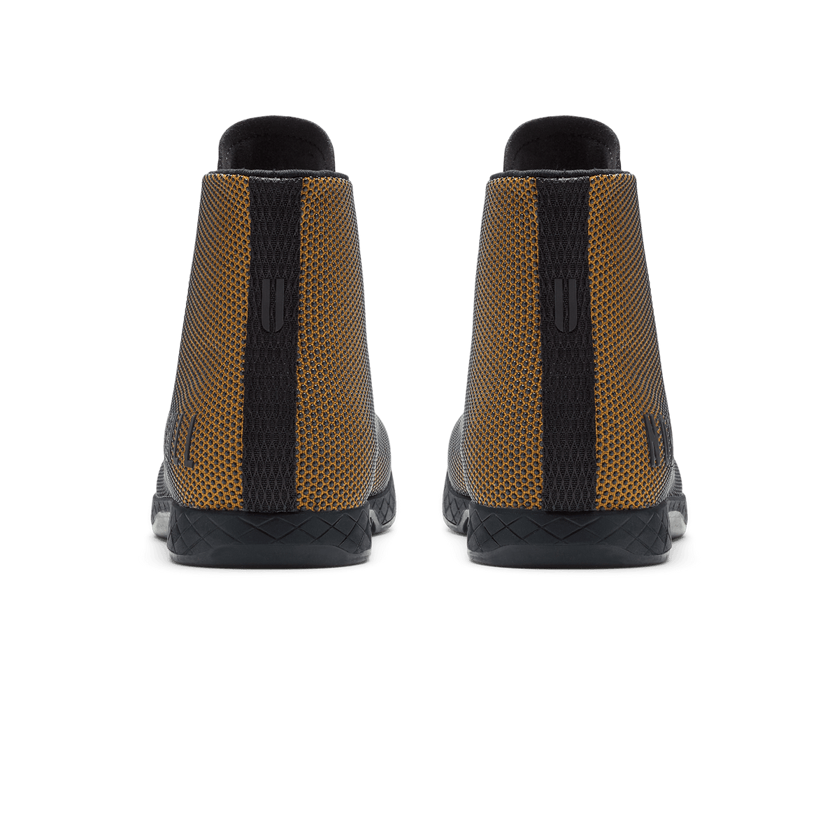 Dark Tan Jet Black Outwork High-Top Back Angle.