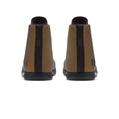 Dark Tan Jet Black Outwork High-Top Back Angle.