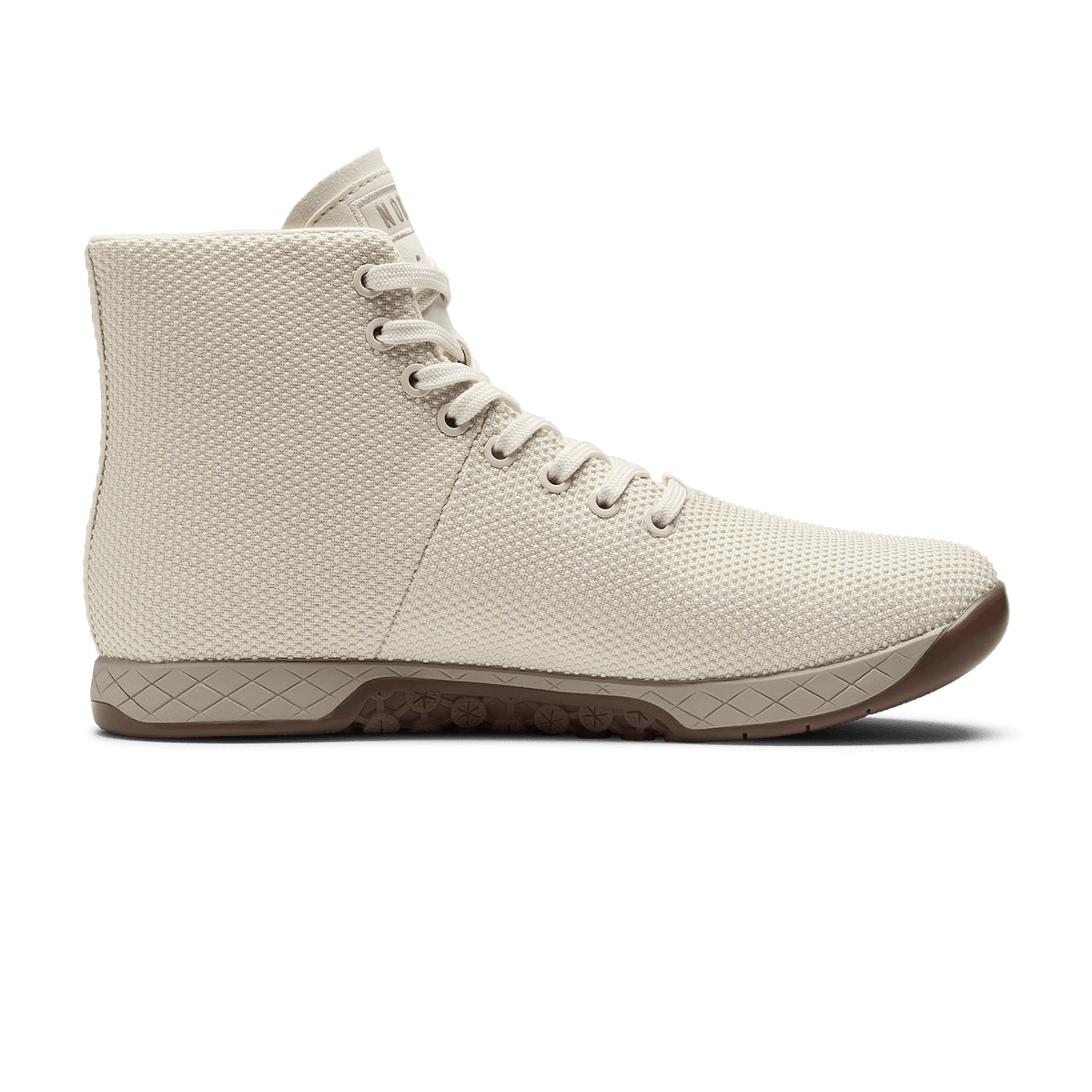 Feather Gum Outwork High-Top Shoe Medial Angle.