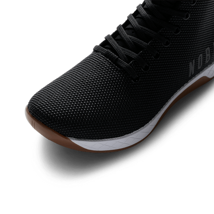 Black White Gum Outwork High-Top Shoe Detail Angle.