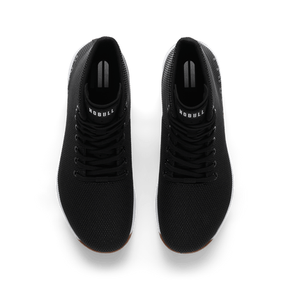 Black White Gum Outwork High-Top Shoe Overhead Angle.