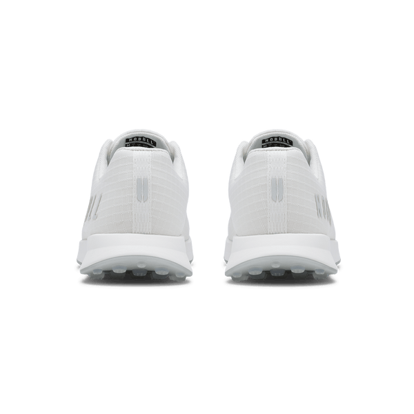 White Ripstop Golf Shoe Back Angle.