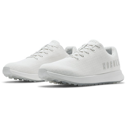 White Ripstop Golf Shoe Quarter Angle.