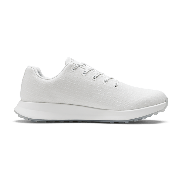White Ripstop Golf Shoe Medial Angle.