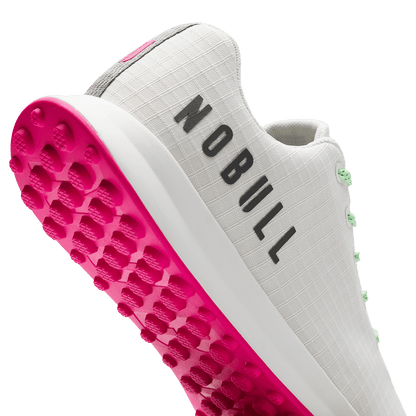 Classic White Pink Glo Golf Ripstop Shoe Detail Angle.