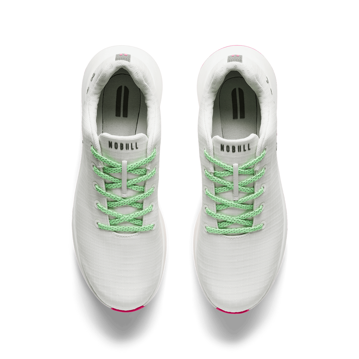 Classic White Pink Glo Golf Ripstop Shoe Overhead Angle.