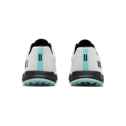 Classic White Turquoise Ripstop Golf Shoe Back Angle.