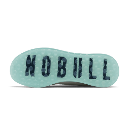 Classic White Turquoise Ripstop Golf Shoe Bottom Angle.