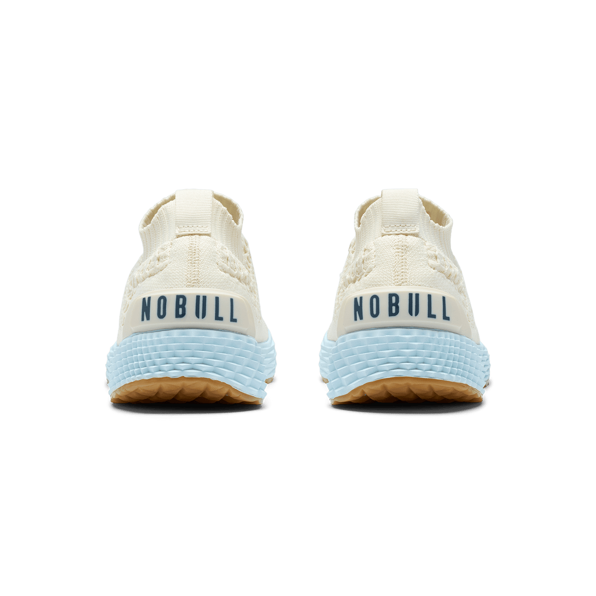 Mineral White Ice Water Allday Knit Shoe Back Angle.