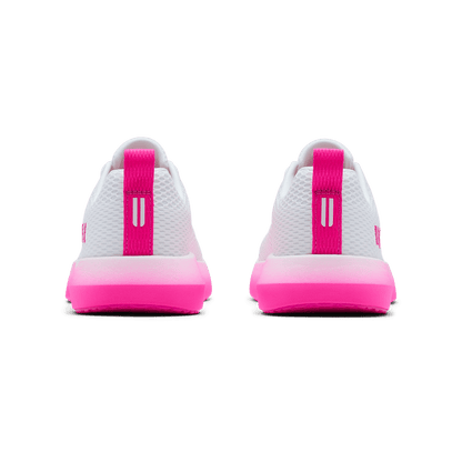 White Pink Glo Drive 2 Shoe Back Angle.
