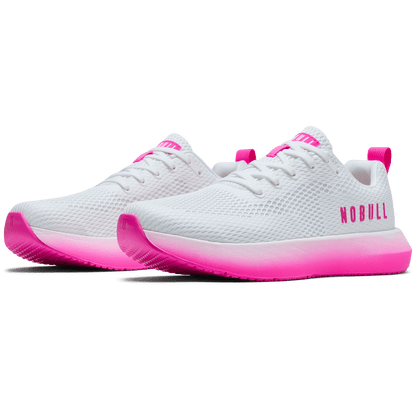 White Pink Glo Drive 2 Shoe Front Side Angle.