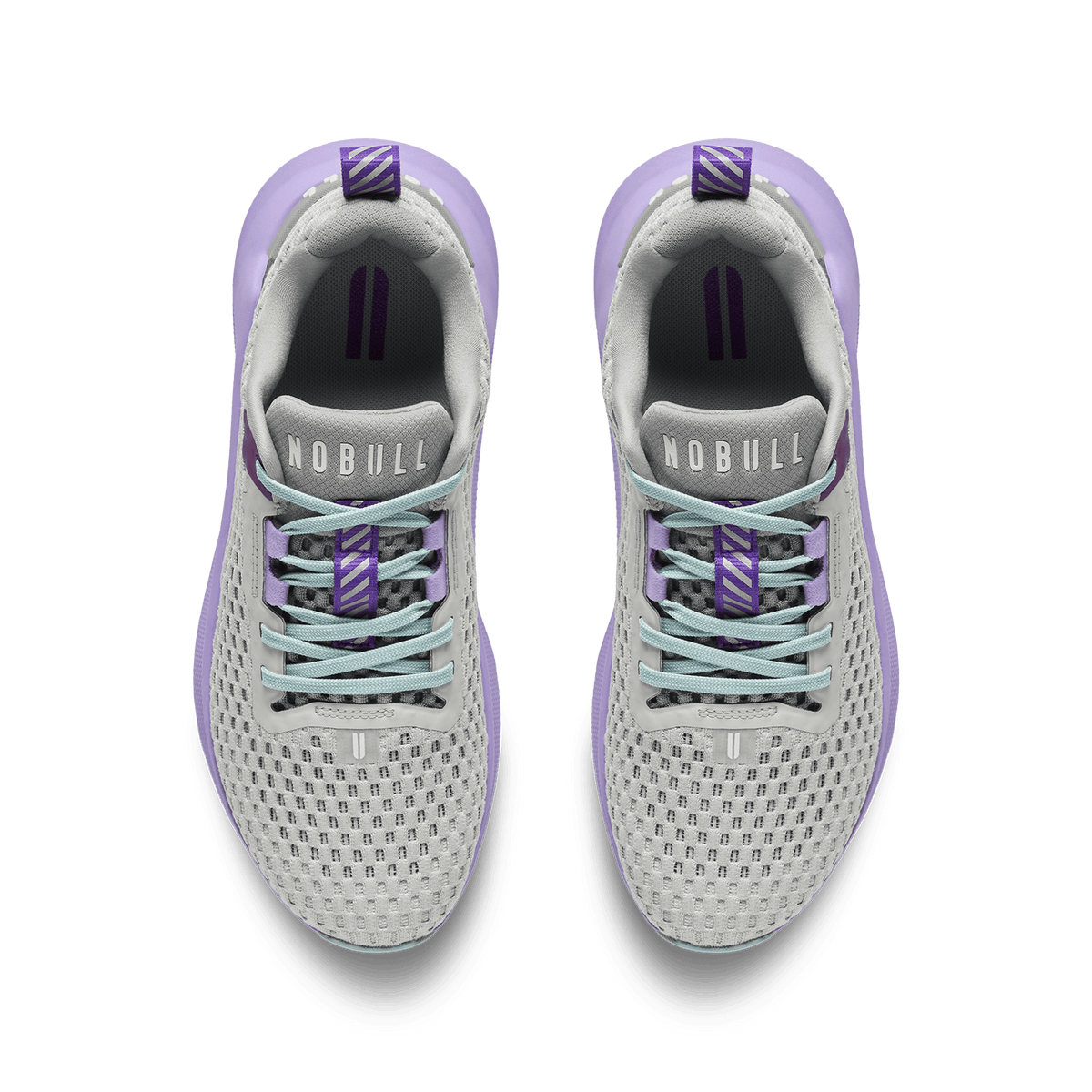 Light Gray Purple Rose Journey 2 Shoe Overhead Angle.