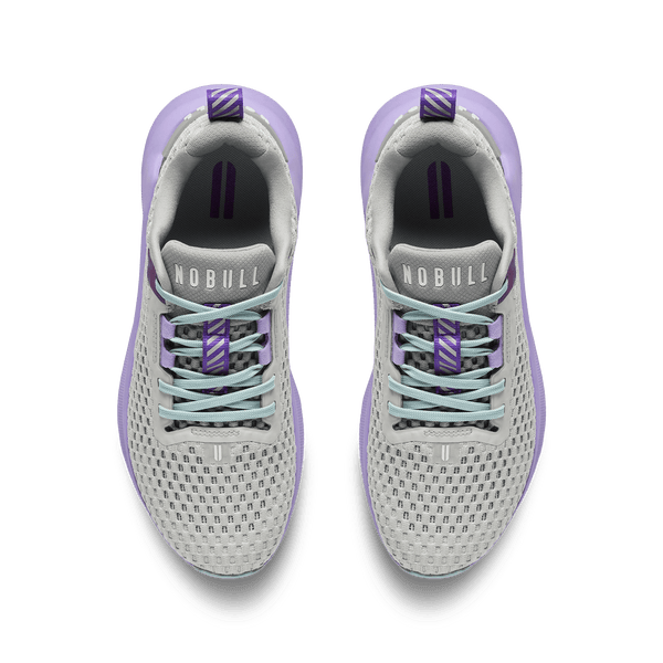 Light Gray Purple Rose Journey 2 Shoe Overhead Angle.