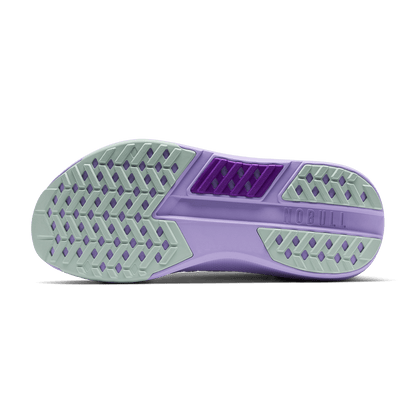 Light Gray Purple Rose Journey 2 Shoe Bottom Angle.