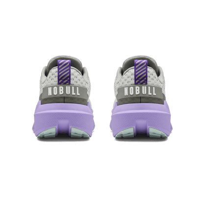 Light Gray Purple Rose Journey 2 Shoe Back Angle.