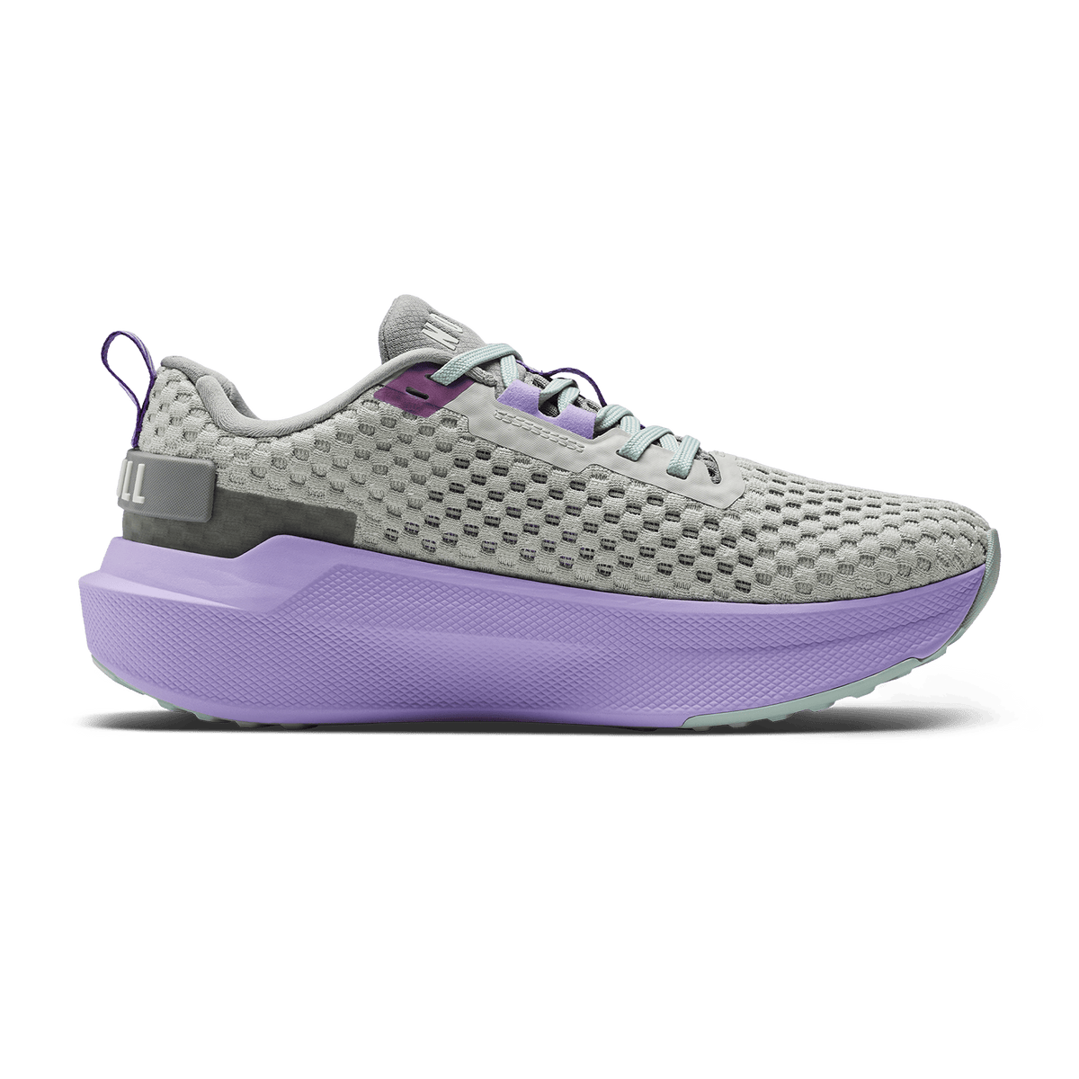 Light Gray Purple Rose Journey 2 Shoe Medial Angle.