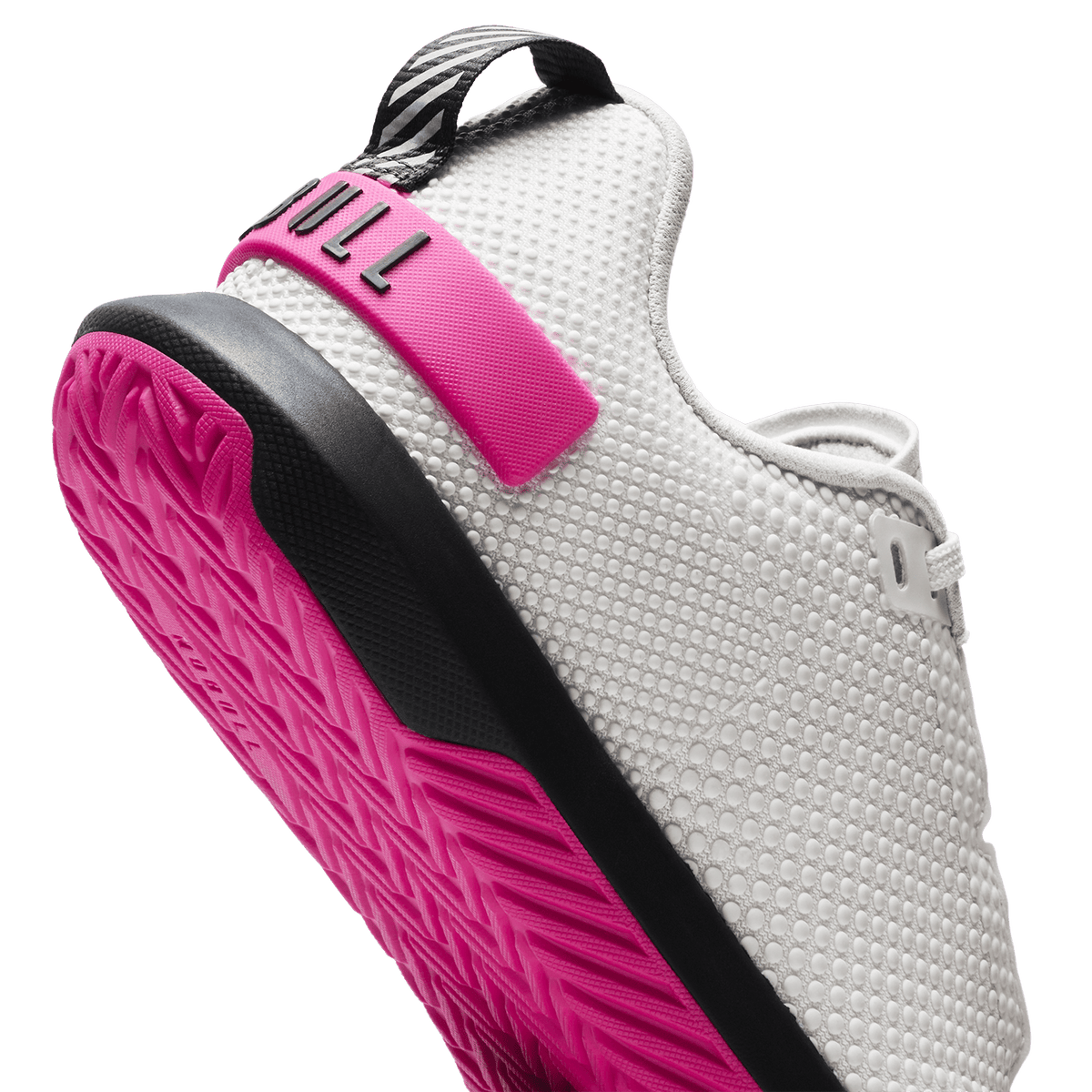 Classic White Pink Glo Outwork Flex Shoe Detail Angle.