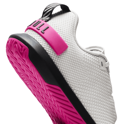 Classic White Pink Glo Outwork Flex Shoe Detail Angle.
