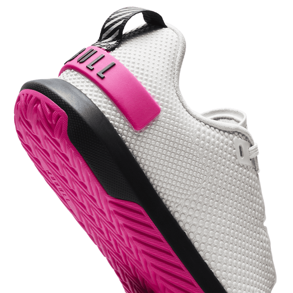 Classic White Pink Glo Outwork Flex Shoe Detail Angle.