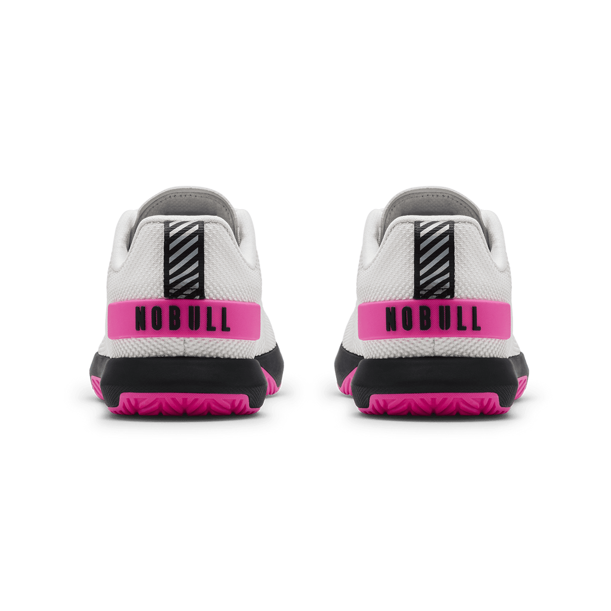 Classic White Pink Glo Outwork Flex Shoe Back Side Angle.