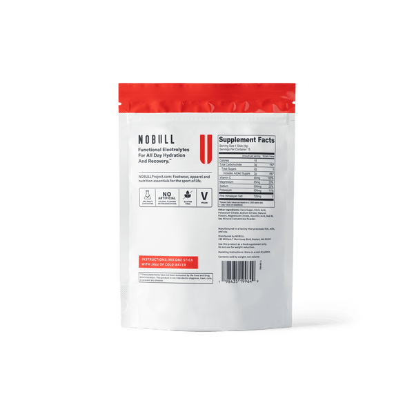 Fruit Punch Electrolytes Reverse Side of Packaging
